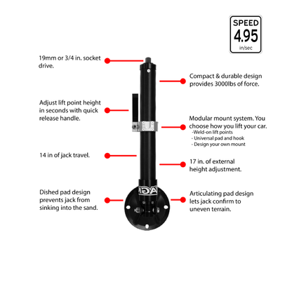 Manual Jack With Universal Hook