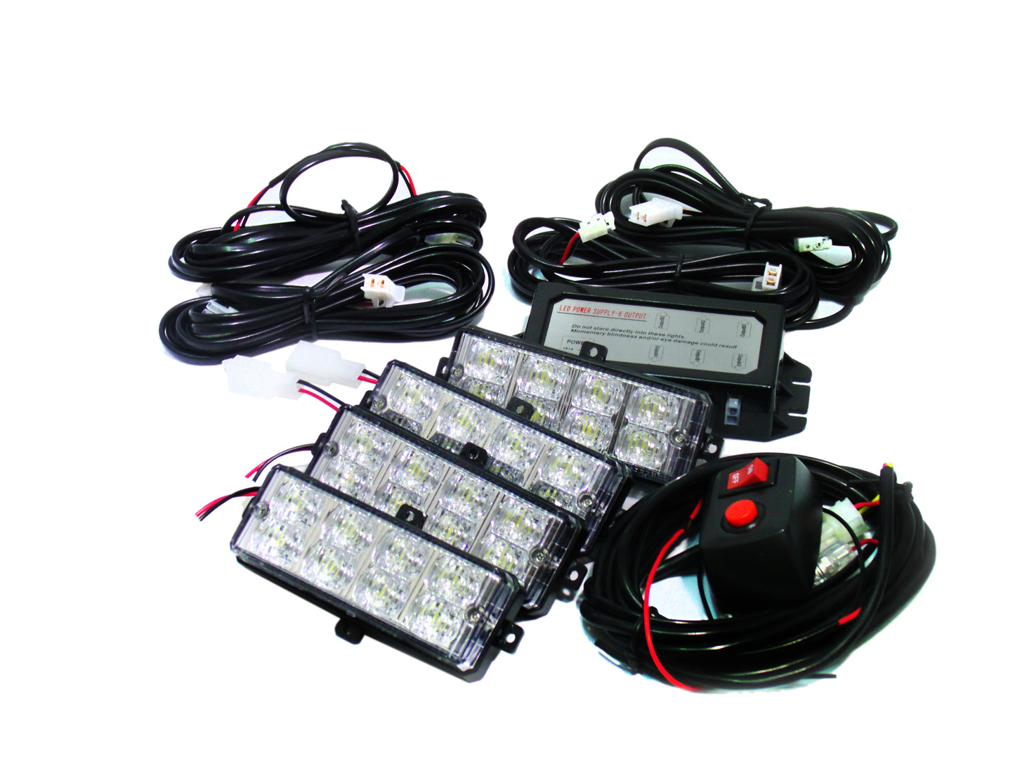 (4) LED Grille Strobe Light Kit (Blue)