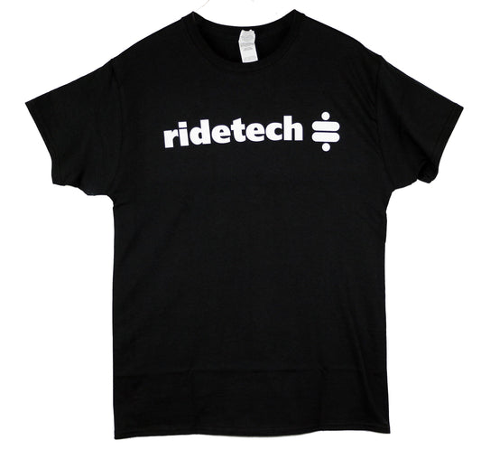 (3X) T-shirt - Black With White Ridetech Icon  3XL.